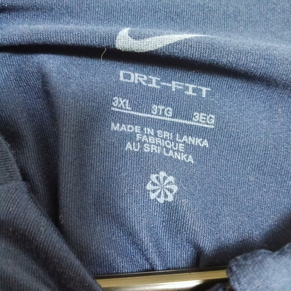 Nike Quarter Zip Pullover Men 3XL Navy Blue Excellent Dri-FIT Bio Protect Top - Picture 5 of 7